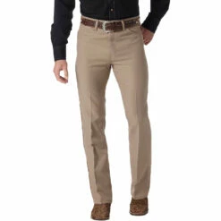 Men's Wrangler Wrancher Polyester Tan Dress Pants