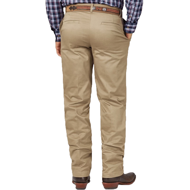 Wrangler Mens Khaki Flat Front Relaxed Pants - Image 3