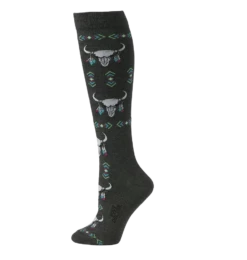 M&F Western Skull Pattern Women's Calf Socks