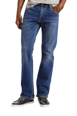 Levi Mens 527 Boot Cut Slim Jeans - Waves