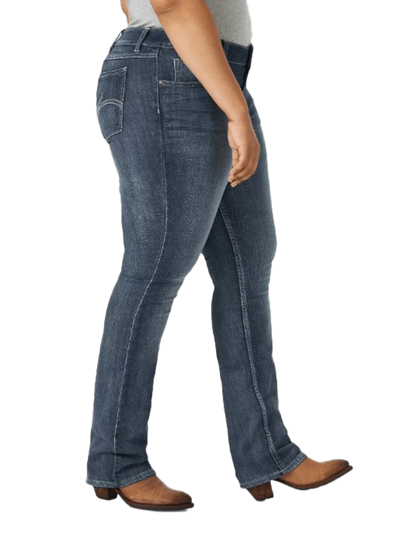 Wrangler Women's Straight Leg Jean (Plus) In MS Wash - Image 2