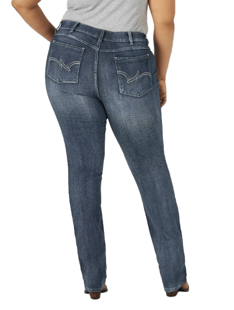 Wrangler Women's Straight Leg Jean (Plus) In MS Wash - Image 3