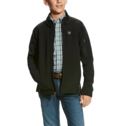 Ariat Boy's Vernon 2.0 Black Stretch Softshell Jacket