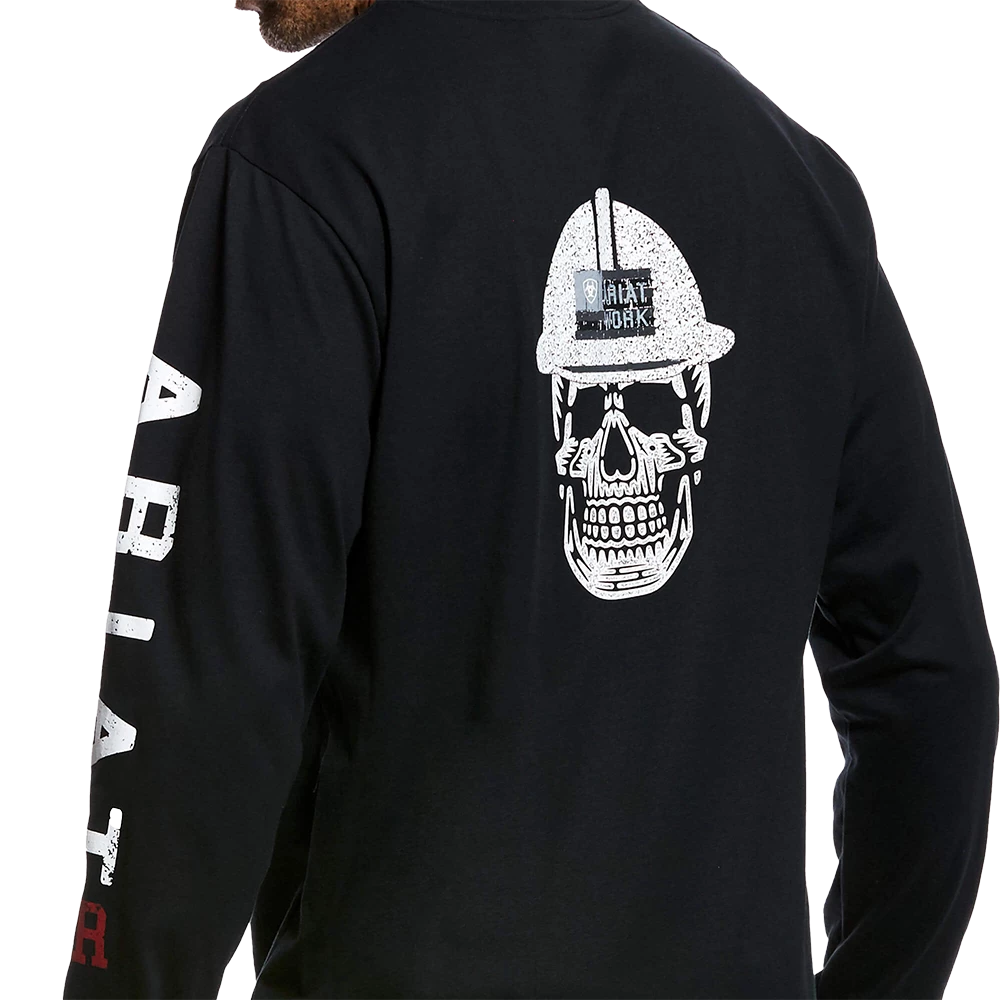 Men's FR Roughneck Skull Logo T-Shirt - Image 3