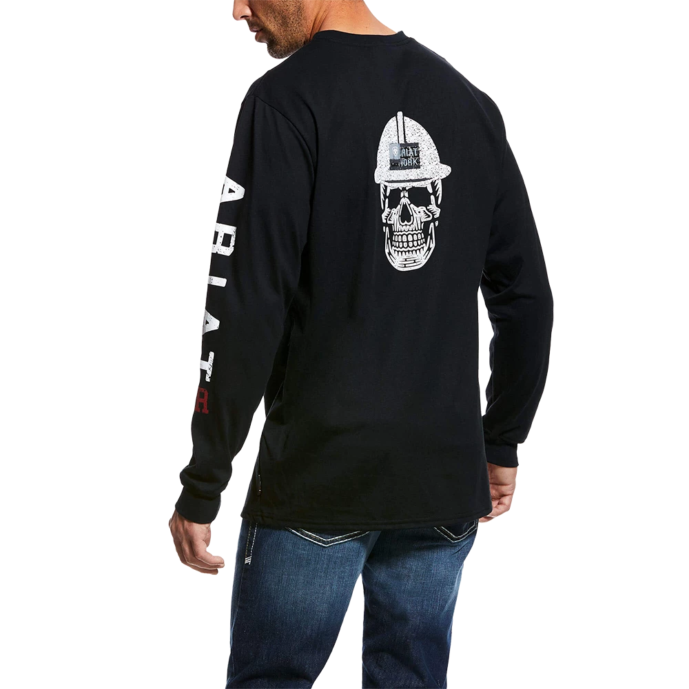 Men's FR Roughneck Skull Logo T-Shirt - Image 4