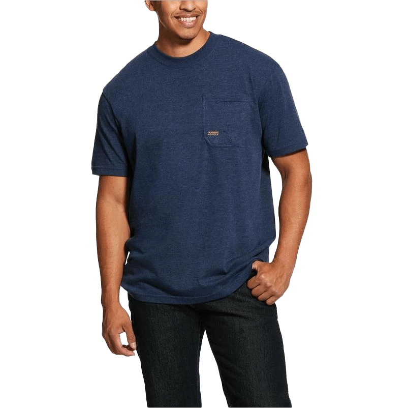 Ariat Men's Rebar Cotton Strong Heather Navy T-Shirt