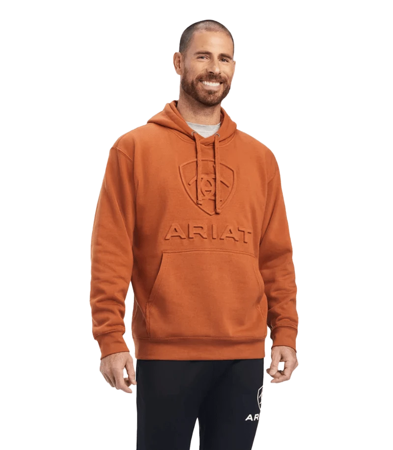 Ariat Men's Basic Mocha Bisque Logo Hoodie