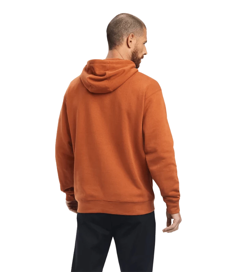 Ariat Men's Basic Mocha Bisque Logo Hoodie - Image 2