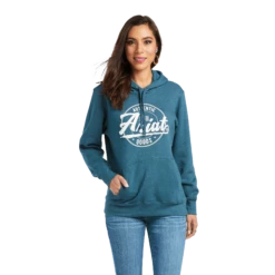 Ariat Women's REAL Arm Teal Hoodie