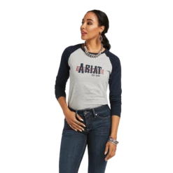 Ariat Ladies REAL Graphic Heather Grey T-Shirt