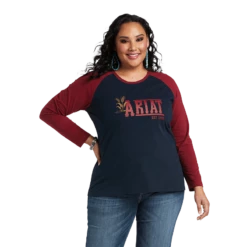 Ariat Women's Wheat Logo Long Sleeve T Shirt