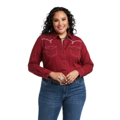 Ariat Womens REAL Classic Twill Long Sleeve Snap Shirt