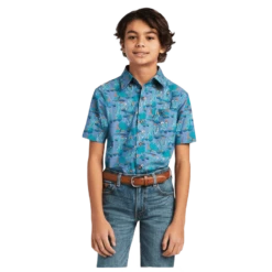 Ariat Boy's Daxton Mint Shirt