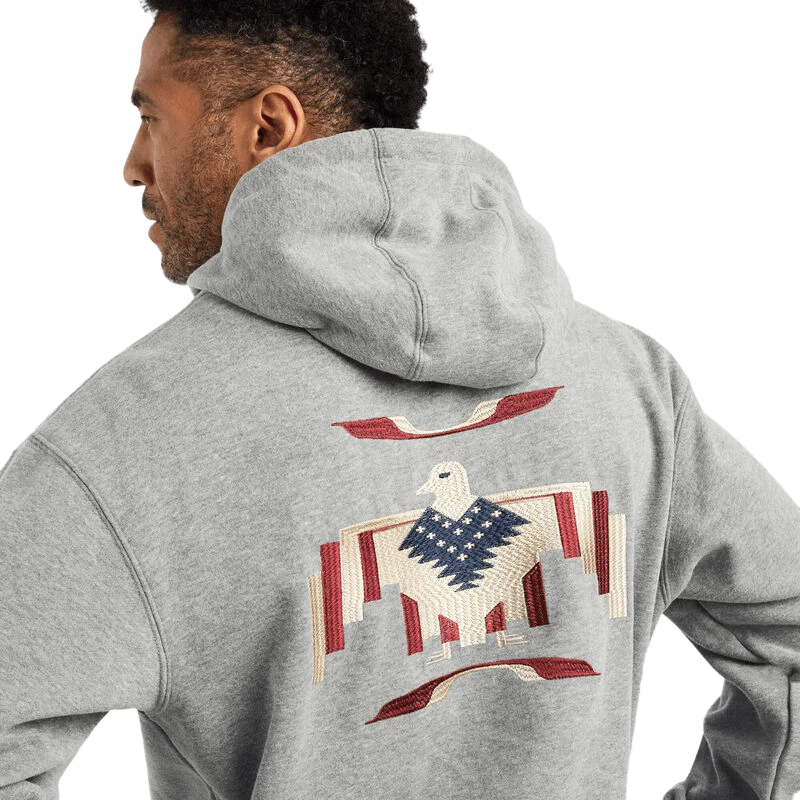 Ariat Men's Chimayo Heather Grey Hoodie - Image 2