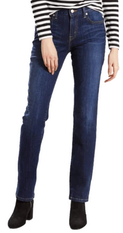 Women's Levi Jeans Straight Fit Straight Leg Sleek Blue