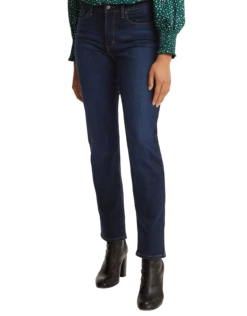 Levis Women Classic Straight Stretch Mid Rise Easy Fit Jeans