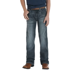 Wrangler 20X Boy's Dark Wash Glascow Slim Boot Cut Jeans