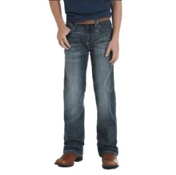 Wrangler Boys Vintage Boot Cut Slim Fit Jeans