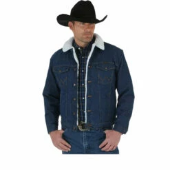 Wrangler Men's Western Sherpa Lined Denim Jacket