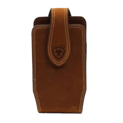 Ariat Men's Medium Embossed Logo Leather Cellphone Case