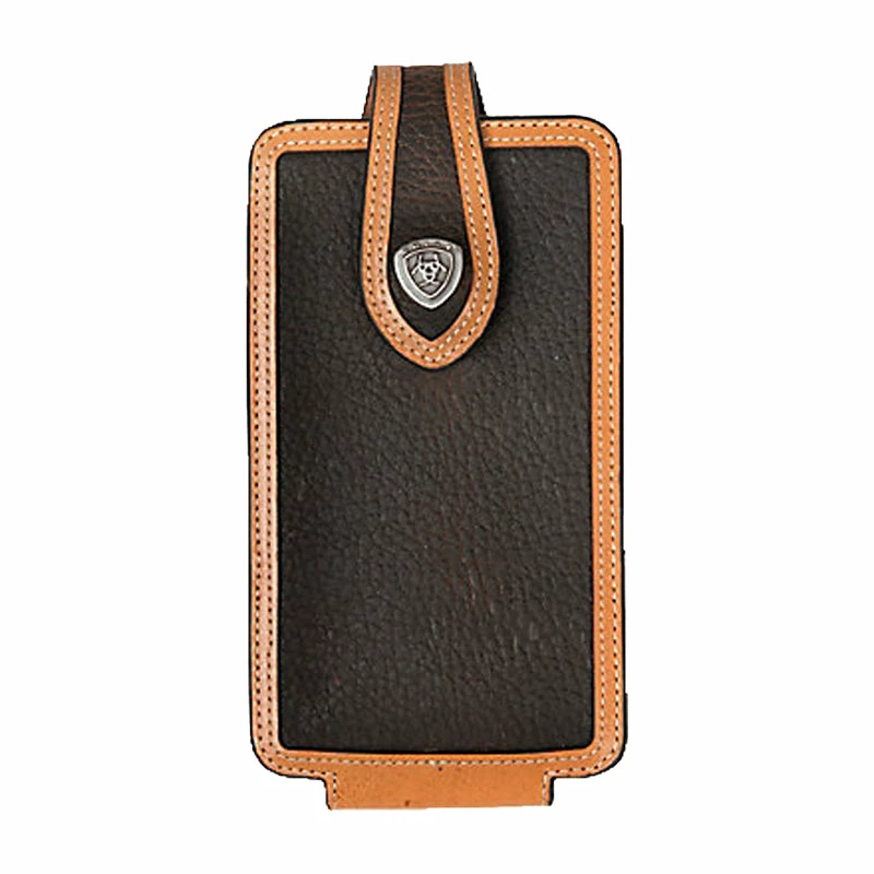 Ariat Rowdy Brown With Tan Trim Phone Case - Medium