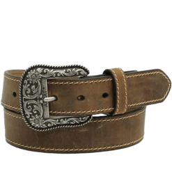 Ariat Women's Brown With Heavy Stitching And Limited Edition Buckle Belt