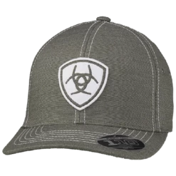 Ariat Mens Logo Embroidered Grey Cap
