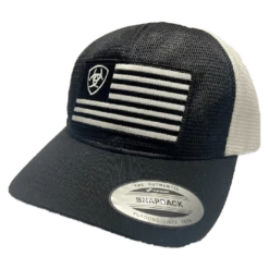 Ariat Mens Black And White Mesh Back Cap