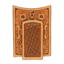 Ariat Mens Tan Embossed Money Clip