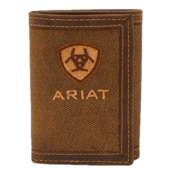Ariat Men's Oilskin Trifold Wallet