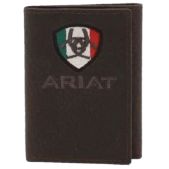 Ariat Mens Logo Shield Trifold Wallet