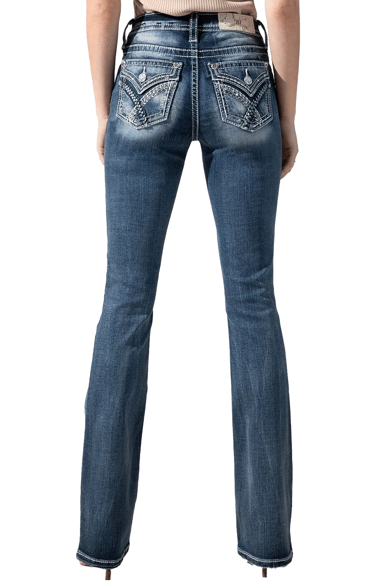 Miss Me Women's Braided Border Bootcut Jean - Image 2