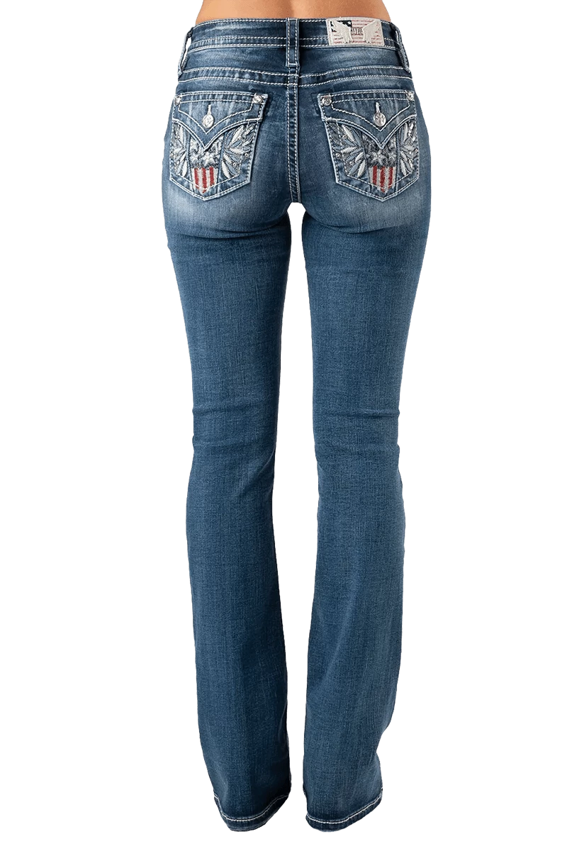 Miss Me Women's Winged Independence Bootcut Jeans - Image 2