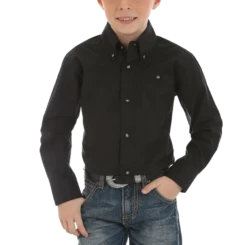 Wrangler Classic Boys Western Button Down Shirt