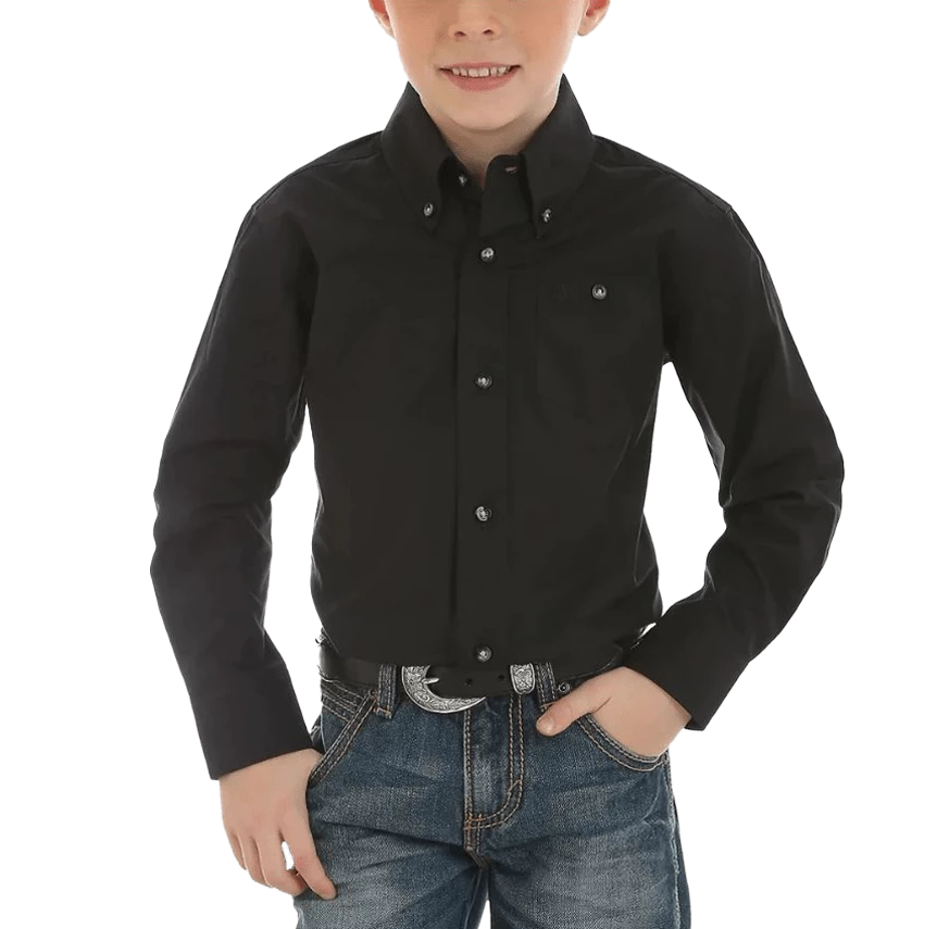 Wrangler Classic Boys Western Button Down Shirt