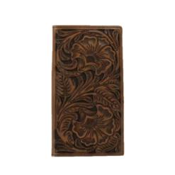 Ariat Men's Floral Embossed Brown Rodeo Wallet