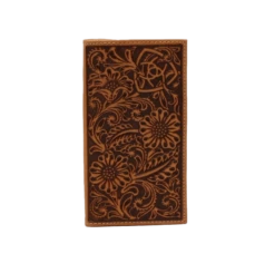 Ariat Men's Floral Embossed Rodeo Wallet