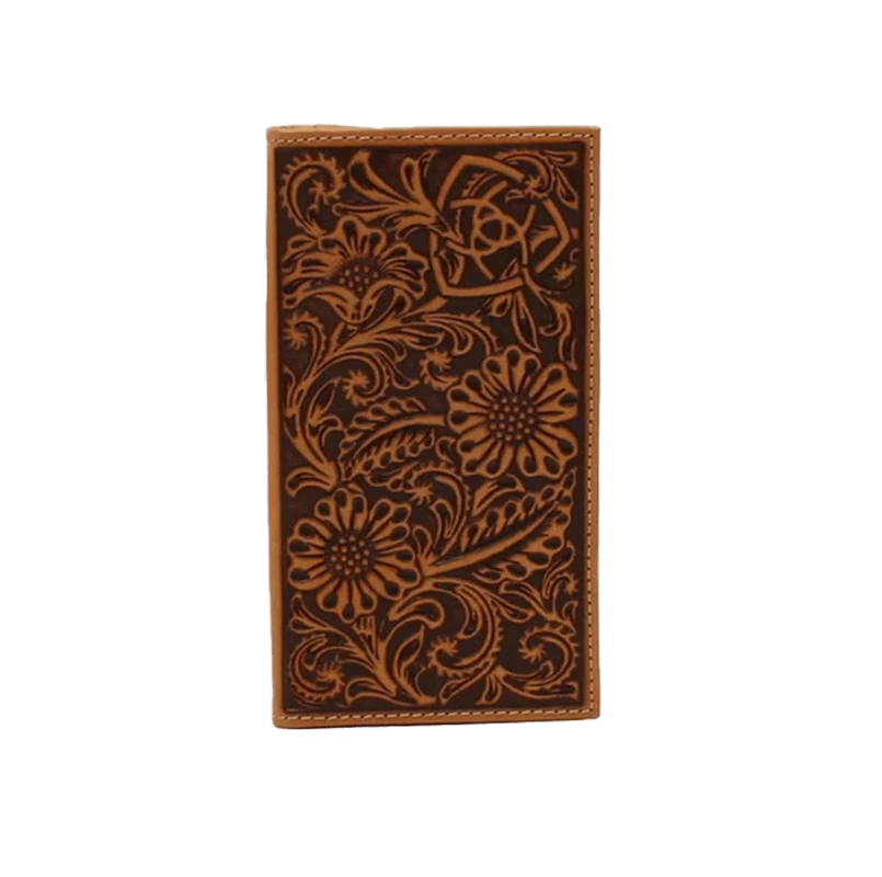Ariat Men's Floral Embossed Rodeo Wallet