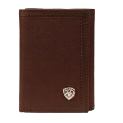 Ariat Men's Dark Copper Trifold Wallet