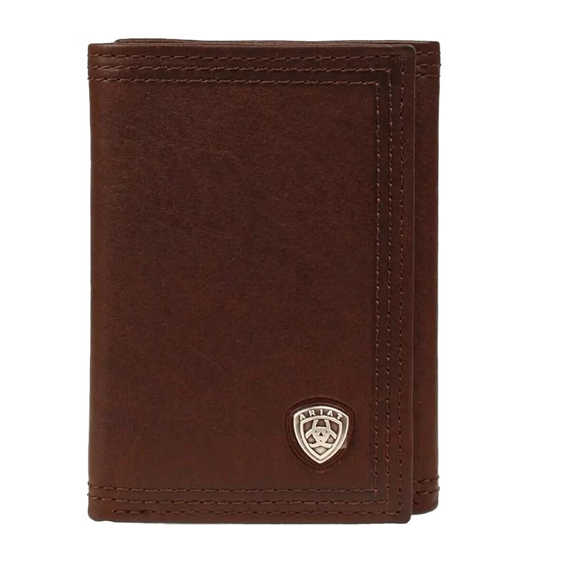 Ariat Men's Dark Copper Trifold Wallet