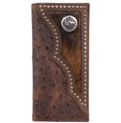 M&F Men's Hair On Ostrich Rodeo Wallet