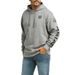 Ariat Men's Heather Grey Imprint Hoodie