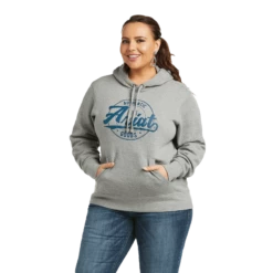 Ariat Women's REAL Arm Heather Grey Hoodie