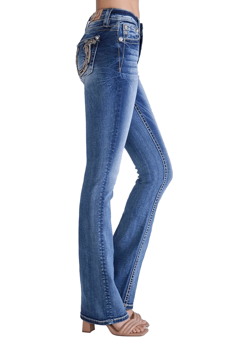 Miss Me Women's Horseshoe Goddess Bootcut Jeans - Image 3