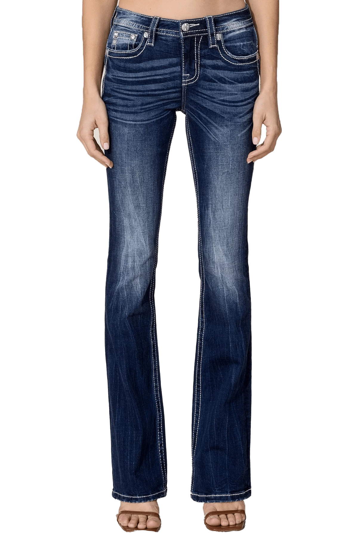 Miss Me Women's Paisley Border Bootcut Jean