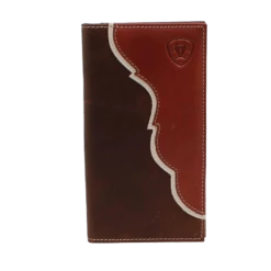 Ariat Men's Shield Logo With Tan Overlay Rodeo Wallet