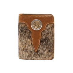 Ariat Men's Brown Calf Hair Bifold Wallet