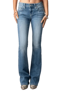 Miss Me Women's Torn M Life Bootcut Jeans