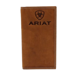 Ariat Men's Tan Embossed Logo Rodeo Wallet