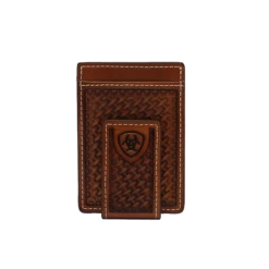 Ariat Brown Basketweave Money Clip